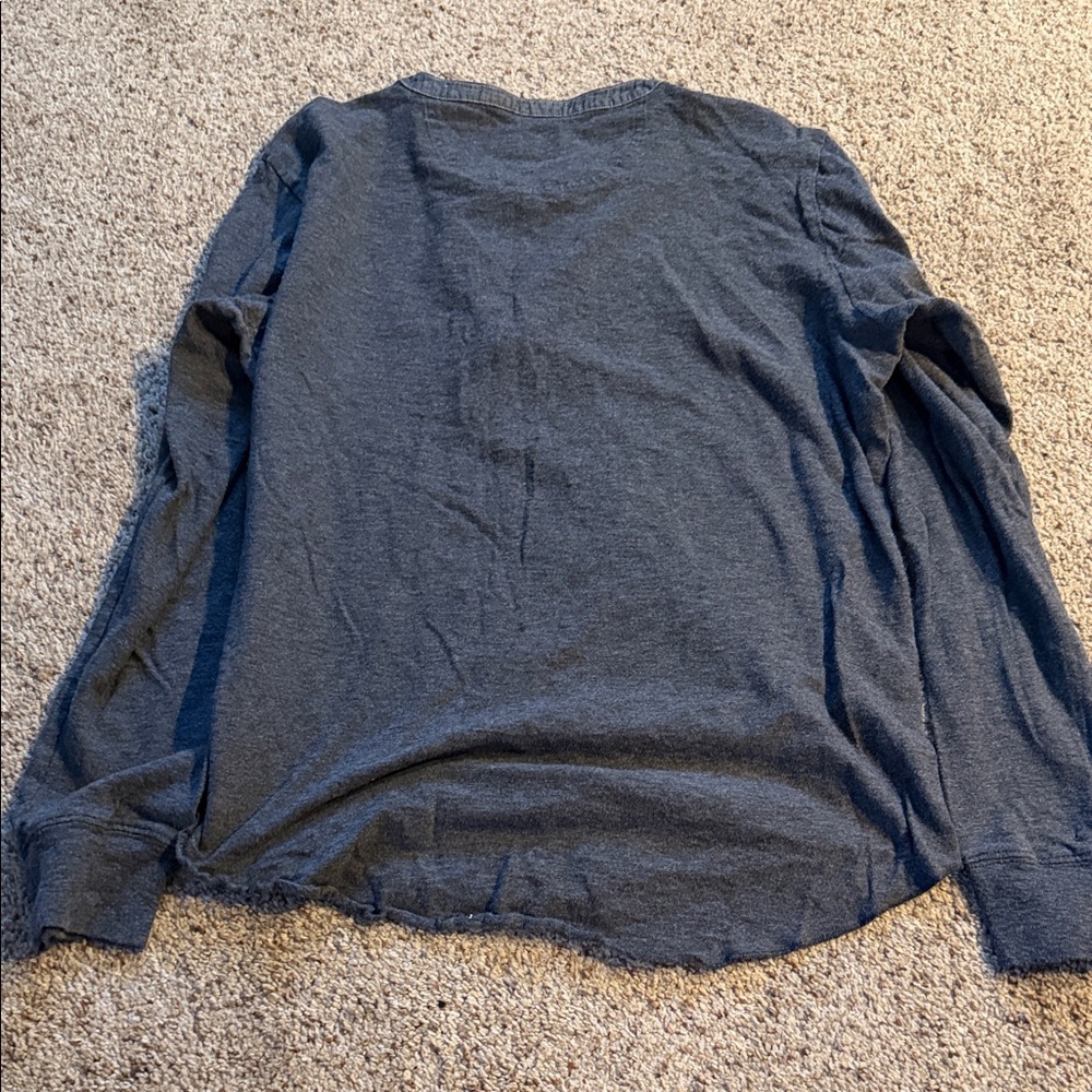 Men's Grayer’s Gray Henley Shirt 100% cottons size large - Picture 8 of 8